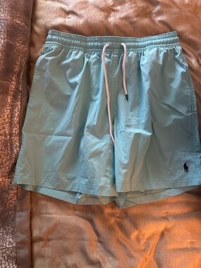 Ralph Lauren Navy and Light Blue Swim Trunks